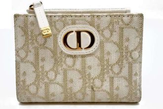 Dior White Jacquard Wallet (Bi-Fold) (Pre-Owned)