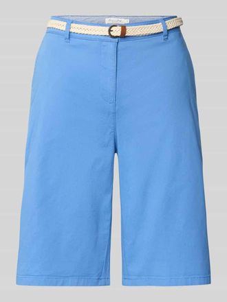 Christian Berg Bermudas mit G&uuml;rtel und franz&ouml;sischen Eingrifftaschen in Blau, Gr&ouml;&szlig;e 44