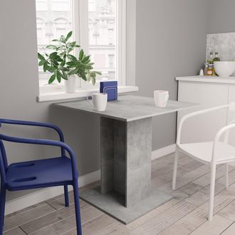 vidaXL Vidaxl - Mesa De Comedor Madera Contrachapada Gris Hormig&oacute;n 80x80x75 Cm
