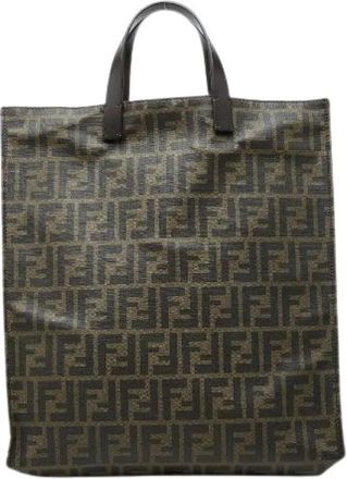 Fendi Pre-owned Zucca PVC Tote Bag - Dames - Vintage Shopper - Bruin - ONE Size - Leer - Vintage