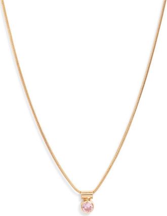 Set & Stones Ellie Birthstone Pendant Necklace in Gold/october at Nordstrom