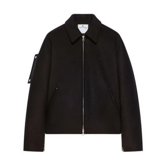 Courr&egrave;ges Geborduurde Wool Bomber Jacket - Heren - Zomerjassen - Zwart - XS - Wol - Jassen