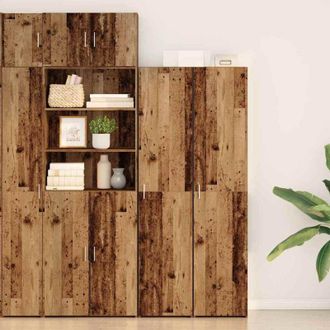 vidaXL Highboard Old wood 40 x 42.5 x 185 cm Engineered wood vidaXL