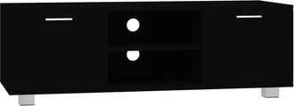 vidaXL Vidaxl - Mueble Para Tv Madera Contrachapada Negro 120x40,5x35 Cm