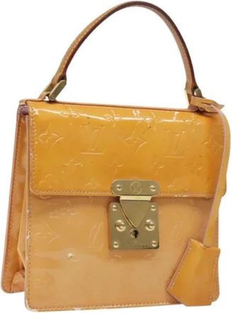 Louis Vuitton Tweedehands leren handtassen - Dames - Vintage Handtas - Geel - ONE Size - Leer - Vintage