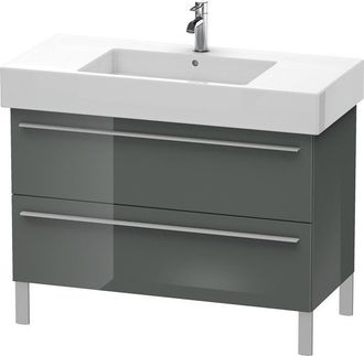 Duravit Duravit X-large Mueble De Pared 6544, 2 Extra&iacute;bles, 1000mm Para Vero 032910 (sin Pulir), Color (frente/cuerpo): Laca De Alto Brillo Dolomiti Grey - Xl