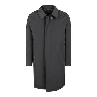 Tom Ford Jassen, Heren, Grijs, L, Polyester, Klassieke waterdichte jas