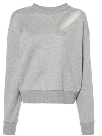 Alexander McQueen Jersey sweater met uitgesneden details - Grijs