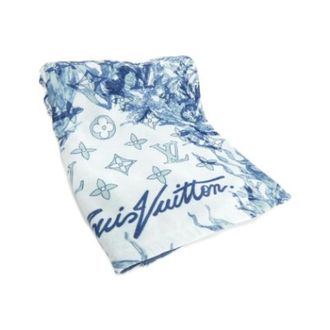 Louis Vuitton Vintage, unisex, Blauw, ONE Size, Katoen, Pre-owned Katoenen Sjaal