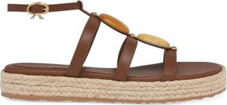 Gianvito Rossi Alicudi Espadrillas in Brown Calf Leather at Nordstrom, Size 40
