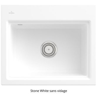 Villeroy & Boch Villeroy&boch - Fregadero Villeroy Et Boch Subway Style 60 S Stone Blanco Ceramicplus Desag&uuml;e Manual Acabado Antracita