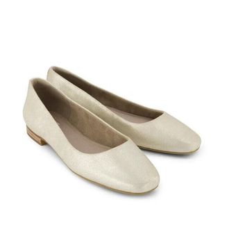 Toms Briella Ballet Flat Womens US 12 Champagne Metallic Slip On Shoes ZPO1132