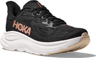 Hoka One One Laufschuh HOKA ONE ONE CLIFTON 10, Damen, Gr. 36,5, schwarz, rose gold, Synthetik, Textil, Schuhe Laufschuh