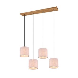 Trio Leuchten Suspensi&oacute;n Elmau 4xe27 Pantallas N&iacute;quel Y Arena L100 Cm Trio Lighting
