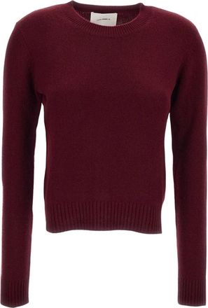 Lisa Yang Crew Neck Cashmere Jumper - Dames - Cashmere truien - Rood - XS - Kasjmier - Truien & Vesten