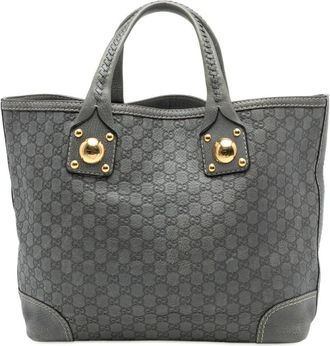 Gucci Pre-owned Tote Bags, female, Gray, Size: ONE SIZE Pre-owned Leather Tote Bag