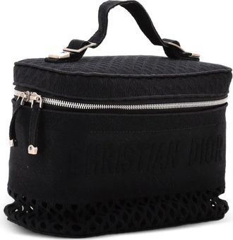 Dior DiorTravel Vanity Case Embroidered Canvas with Mesh pouch - Nero