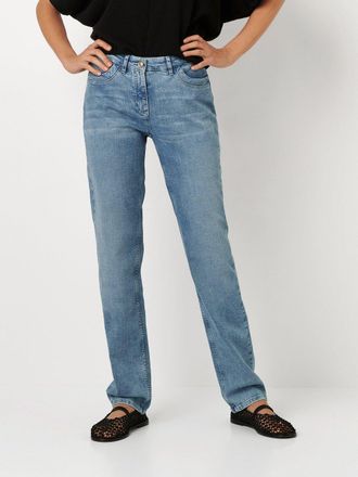 Toni Straight-Jeans TONI Perfect Shape, Damen, Gr. 38, N-Gr, blau (summer blau bleached), Denim/Jeans, Obermaterial: 93% Baumwolle, 5% Elastomultiester, 2%