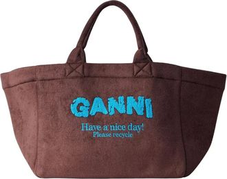 Ganni XXL Borsa shopper reversibile - - Bags - Donna - Marrone - ONE SIZE