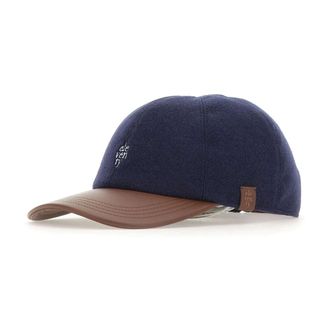 Eleventy Wool Baseball Cap - male - Eleventy - Hats & Caps - Blue - ONE SIZE - Accessories