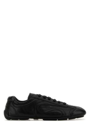 Prada Black Lace Up Sneakers