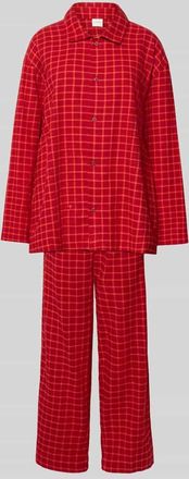 Calvin Klein Underwear Pyjama mit Knopfleiste in Bordeaux, Gr&ouml;&szlig;e XL