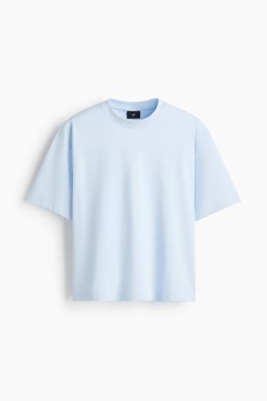 H&M Kastiges T-Shirt in Loose Fit - Blue