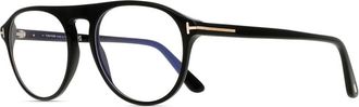 Tom Ford Blue Light Block Pilot Mens Eyeglasses FT6118-B 001 52