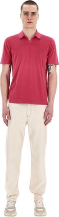 Drumohr Frosted Superlight Cotton Open Collar Polo