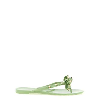 Valentino Garavani Schoenen, Dames, Groen, 36 EU, PM Thong Rockstud Sandalen