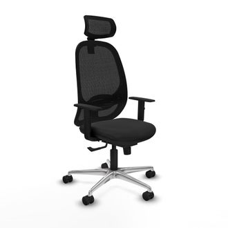 Piqueras y Crespo Silla De Oficina Piqueras Y Crespo Cilanco Negro Malla Simil Cuero