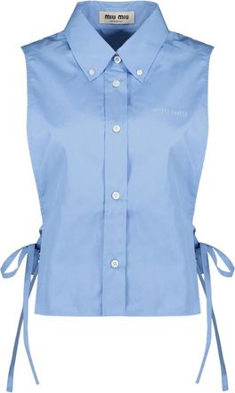 Miu Miu Shirts, female, Blue, Size: XS Shirts