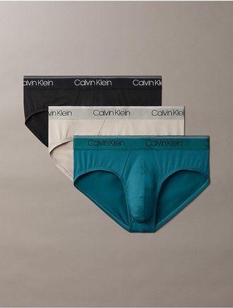Calvin Klein Mens Micro Stretch 3-Pack Hip Brief - Multi - XL