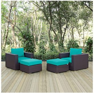 ModWay Outdoor Convene 4Pc Outdoor Patio Sectional Set