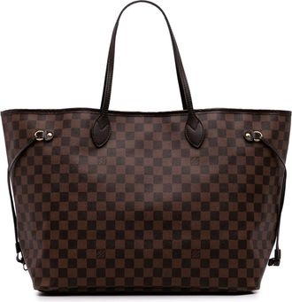 Louis Vuitton 2014 Damier Ebene Neverfull GM tote bag - women - Calf Leather/Fabric/Leather - One Size - Brown