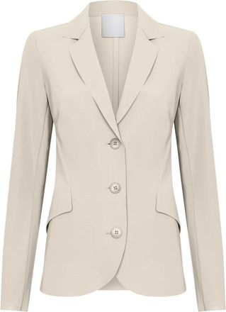 JapanTKY Danno Blazer Technojersey Stretch - Dames - Blazers - Beige - L - Leer - Jassen