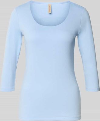 Soyaconcept T-Shirt mit 3/4-Arm Modell Pylle in Hellblau, Gr&ouml;&szlig;e XXL
