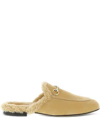 Gucci Princetown slippers met metalen klem - Beige