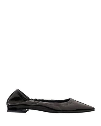 Margaux Eyewear The Roma Ballet Flat in Black Crinkle Patent at Nordstrom, Size 38.5