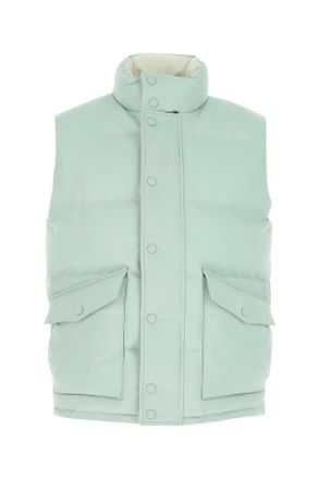 Alexander McQueen Alexander Mcqueen Sea Green Polyester Sleeveless Padded Jacket