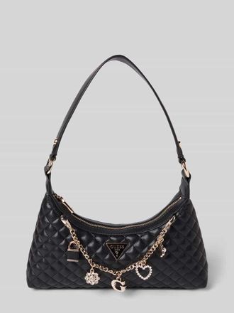Guess Handtasche mit Steppn&auml;hten Modell EVERLEE in Black, Gr&ouml;&szlig;e 1