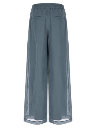 Brunello Cucinelli Womens Blue Cotton Casual Pants