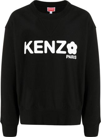 Kenzo logo-print crew-neck sweatshirt - men - Cotton - M - Black