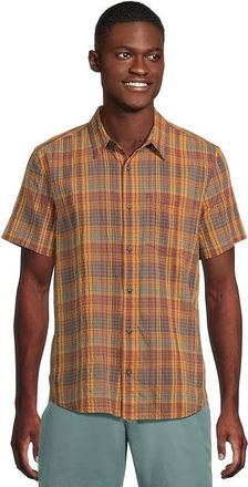 Toad&Co Fletcher Short Sleeve Shirt Mens Clothing Manzanita Plaid : LG, Cotton/Elastane