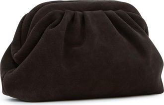 Reiss Mia Suede Frame Clutch in Chocolate at Nordstrom