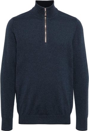 N.Peal Carnaby half-zip jumper - men - Organic Cashmere - S - Blue
