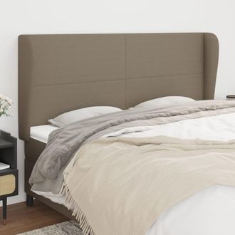 vidaXL Cabecero Con Orejas De Tela Gris Taupe 183x23x118/128 Cm Vidaxl