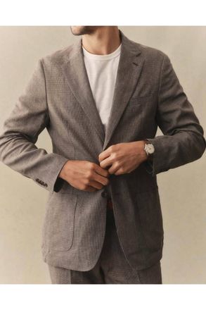 Taylor Stitch Stevens Sport Coat Modern Jacket In Morel Micro Check