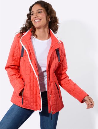 Casual Looks Steppjacke CASUAL LOOKS, Damen, Gr. 38, grapefruit, 100% Polyester, Wattierung:100% Polyester, unifarben, Jacken Steppjacke