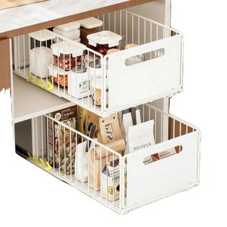 OEM Cassetti Scorrevoli, Design Estraibile, Robusta Struttura In Metallo, Bianco